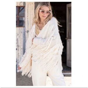 POL Fringe Knit Cardigan size Medium